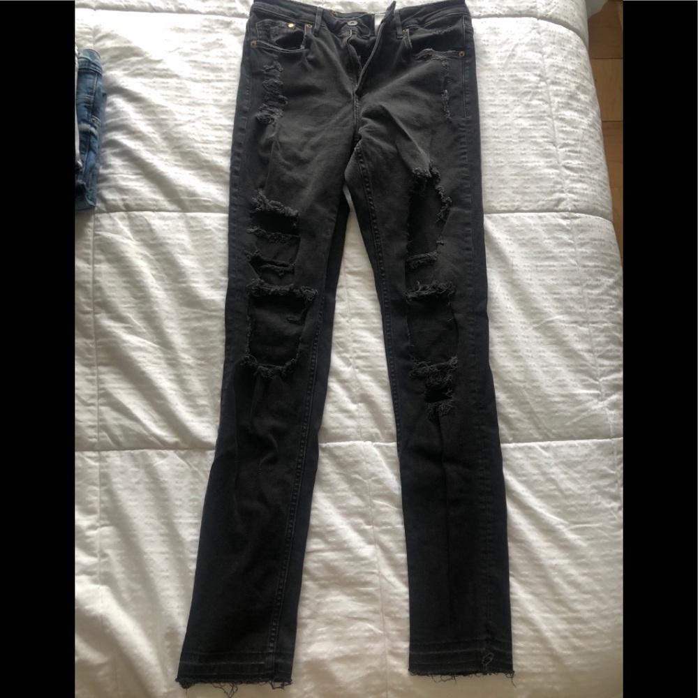 Distressed jeans